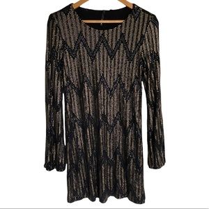 Joe’s Jeans black & gold long sleeve sequin dress